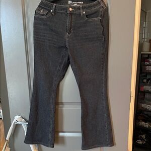 No Boundaries Women's Dark Gray/Black Flare Jeans